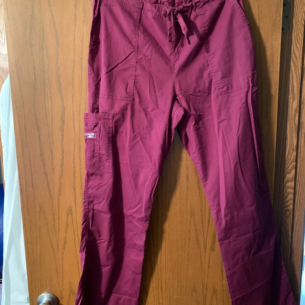 Maroon scrub pants